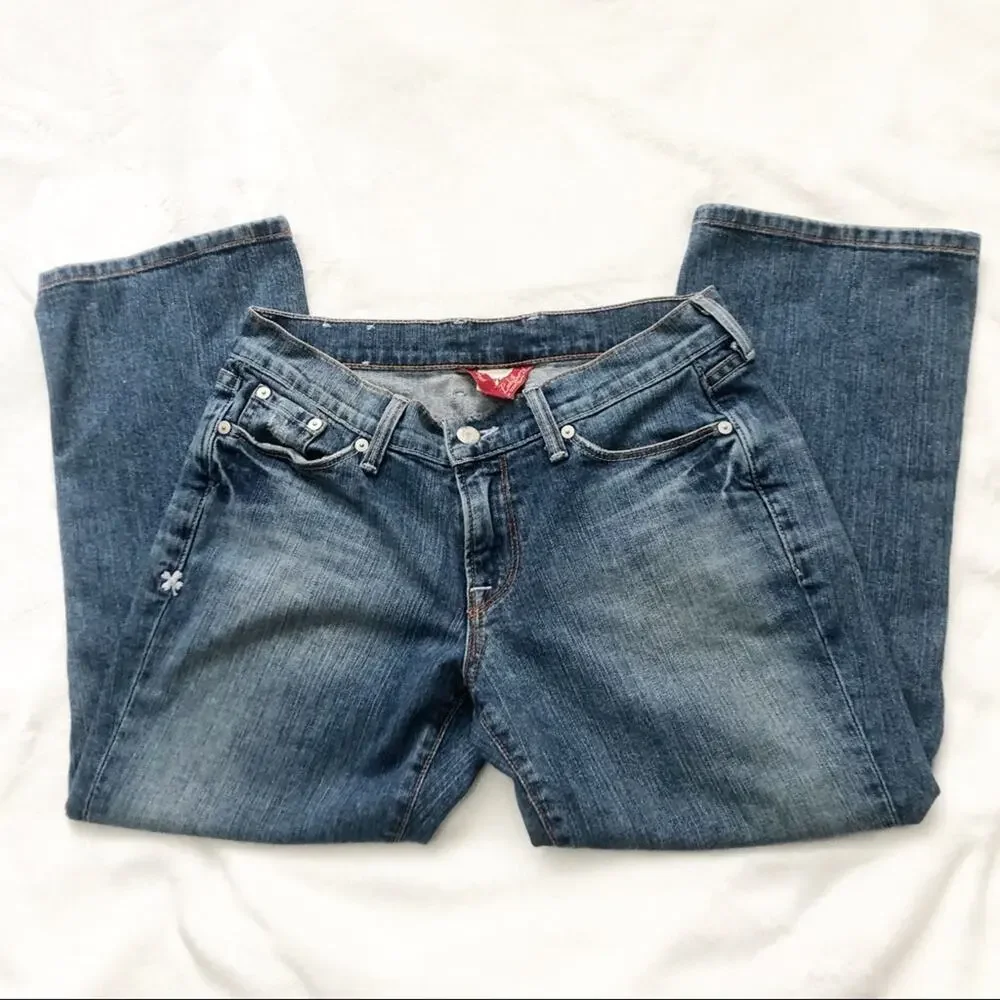 Lucky Brand classic rider crop jeans blue 25 0